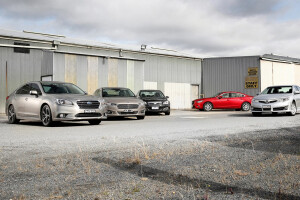 Subaru Liberty v Falcon G6E v Holden Calais v Mazda 6 v Toyota Camry comparison review