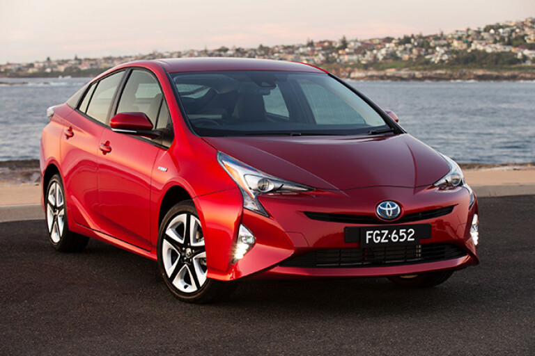 Toyota Prius Red Front Side Jpg