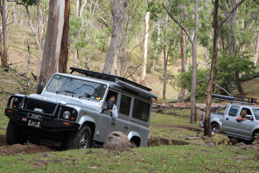 Land Rover offroading Janowen Hills Camping & 4WD Park QLD