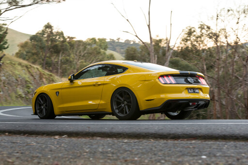 2017 Corsa Specialised Vehicles Mustang GT yellow rear.jpg