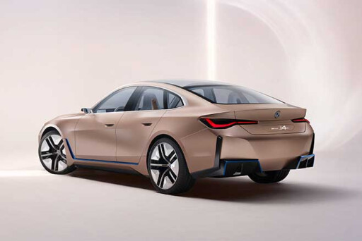 BMW i4 Gran Coupe electric car concept.