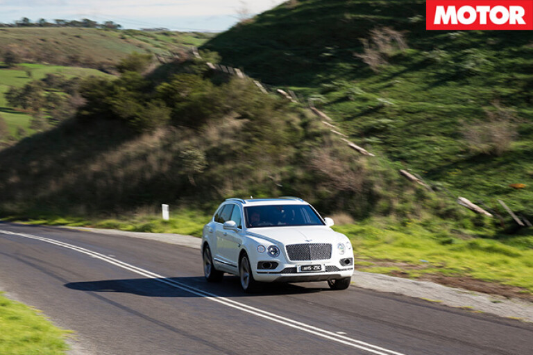 2016 Bentley Bentayga driving scenic roads