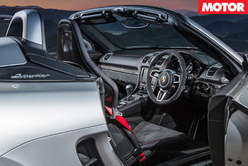 Porsche boxster spyder interior