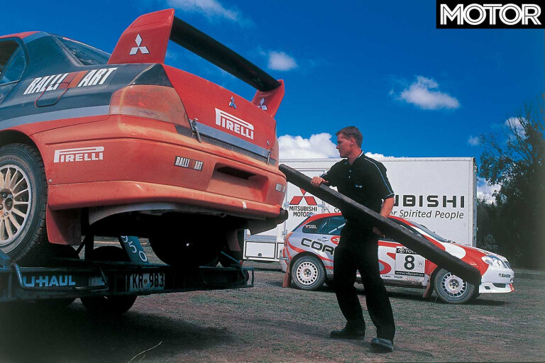 2003 Rally Spec Mitsubishi EVO VII Unloading Jpg