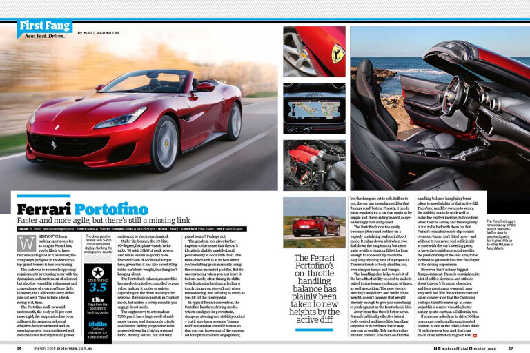 MOTOR Magazine March 2018 Issue Preview Ferrari Portofino Jpg