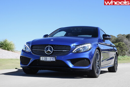 Mercedes -AMG-C43-driving -grille