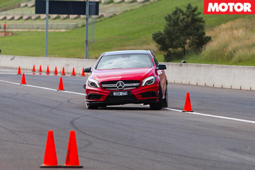Mercedes -Benz -A45-AMG-Slalom _front _view