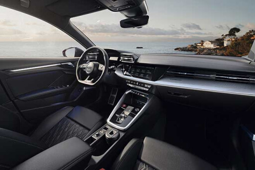 2021 Audi S3 interior technology.