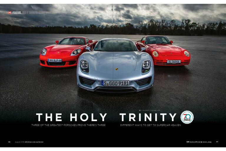MOTOR Magazine August 2018 Issue Preview Porsche Holy Trinity Jpg
