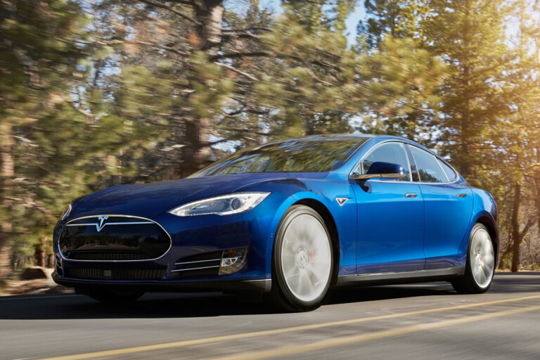 Tesla Model S Ocean Blue Front Jpg