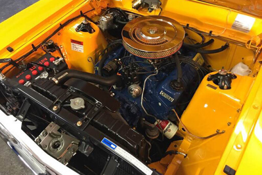 Ford Falcon GT HO Phase II orange engine
