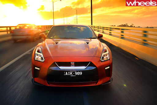 2017-Nissan -GT-R-driving -front