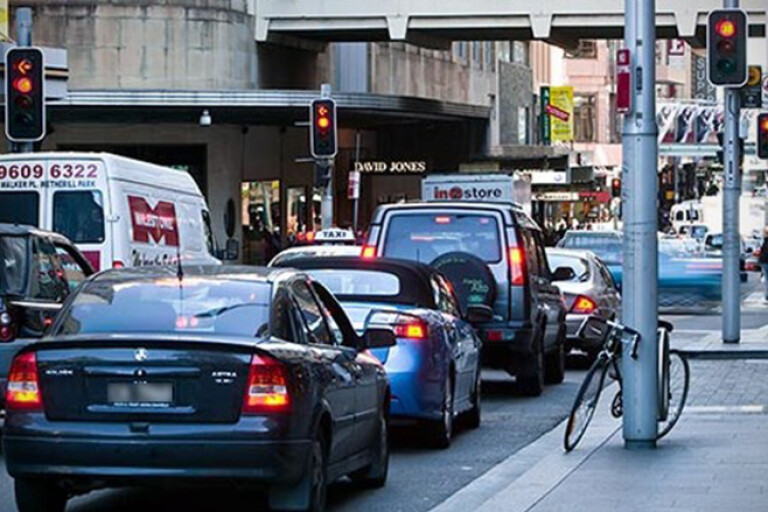 Sydney congested traffic