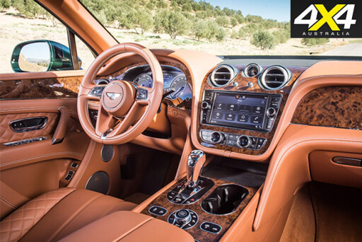 Bentley Bentayga driving front interior