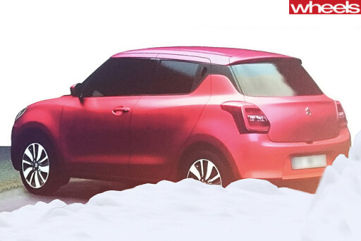 Suzuki -Swift -Spy -pic -pink -rear -side