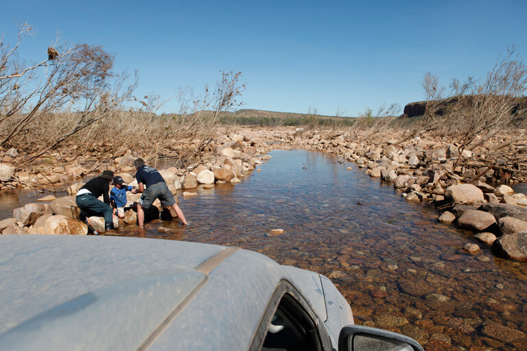 The Kimberleys Aus Geo expedition river work