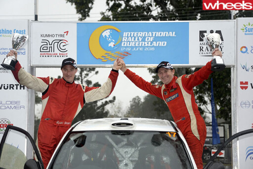 Rally -car -drivers -Ryan -Smart -and -John -Allen