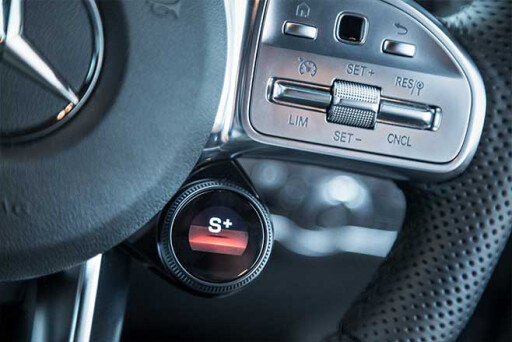 Mercedes-AMG steering wheel-mounted drive mode selector