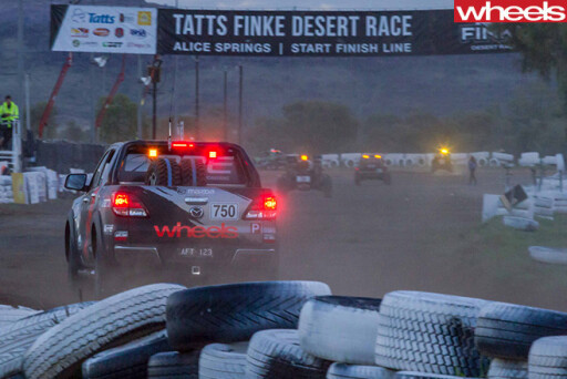 Finke -Desert -Race -Mazda -BT-50-rear -finish -line