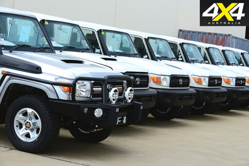 Toyota land cruisers side by side