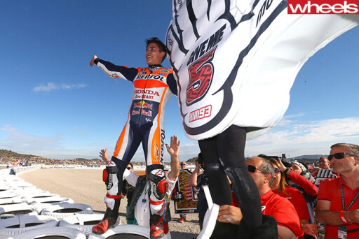 Marc -Marquez -riding -Moto GP