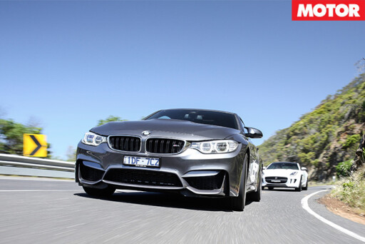 BMW M4 driving front