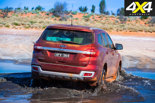 Ford everest rear water driving