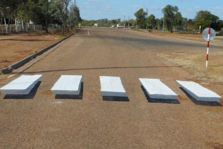 3 D Zebra Crossing For Remote Outback Queensland Town Jpg