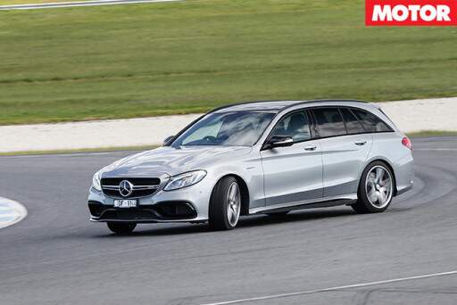 Mercedes-AMG C63 S Estate driving fast