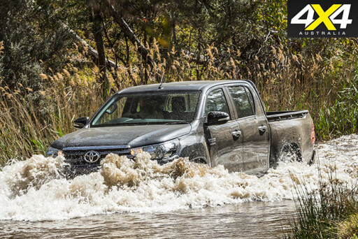 Toyota hilux driving water