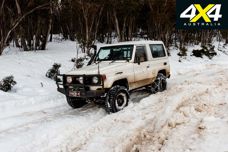 1985 Toyota Land Cruiser BJ 73 Part 5 4 X 4 Shed Snow Tracks Jpg
