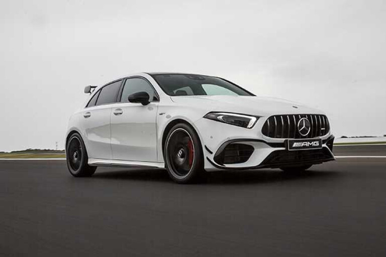 The A45 AMG is awesomely capable on track.