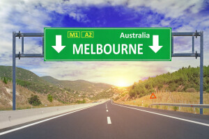 Melbourne Road Sign Australia Jpg