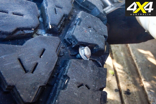Nail stuck in tyre