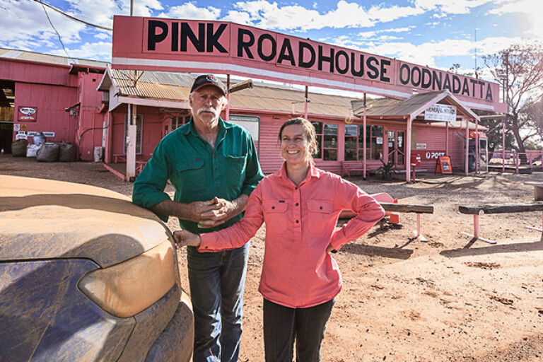 Pink Roadhouse at Oodnadatta