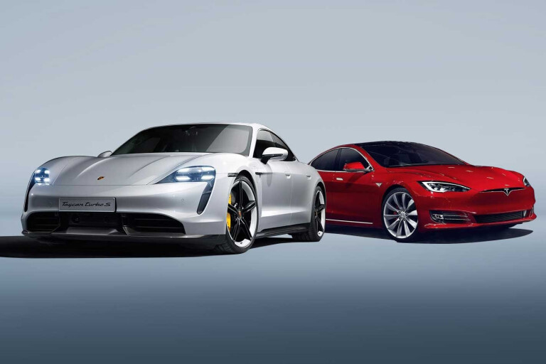 Porsche Taycan vs Tesla Model S Performance spec comparison